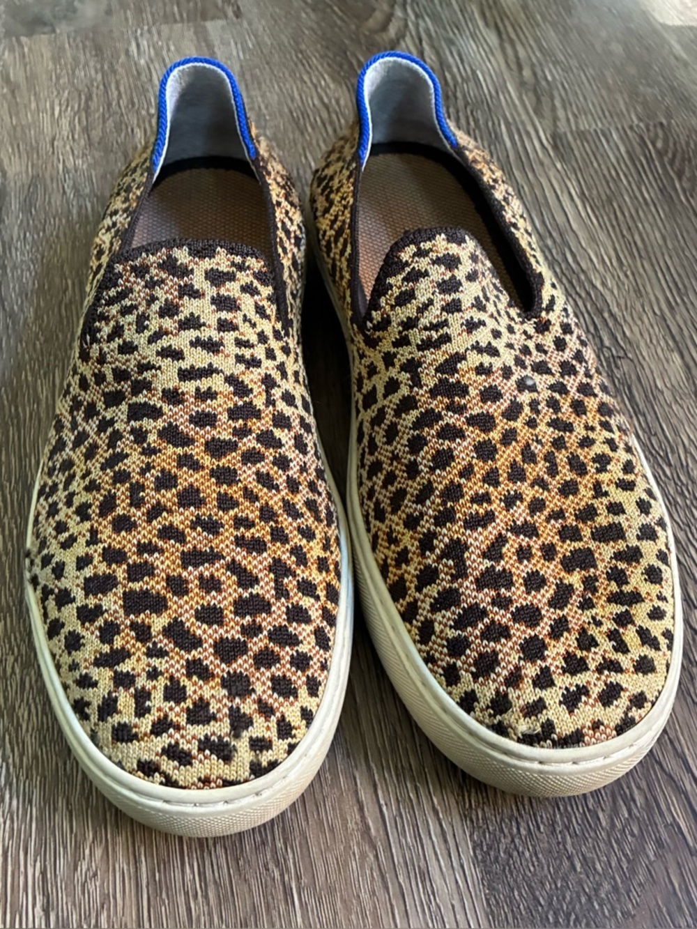 Rothy's Leopard Flats Slip On Sneakers